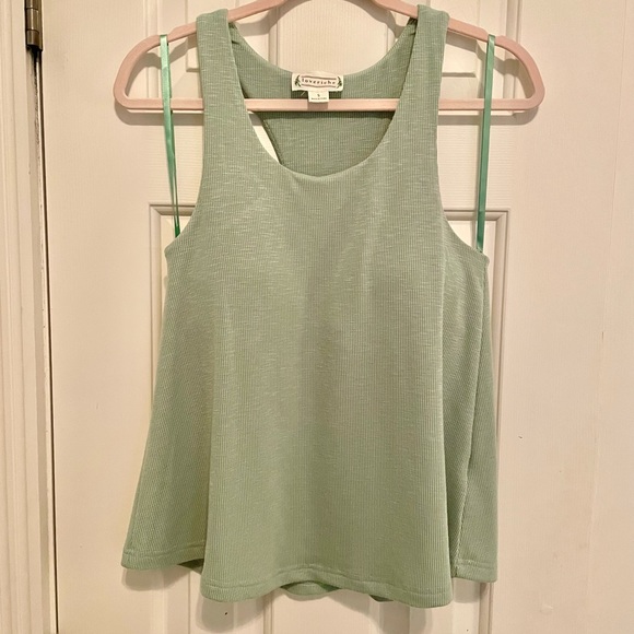 Mint Green Razor Back Tank Top - Picture 4 of 8